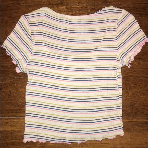 Striped barely cropped top - Picture 2 of 3